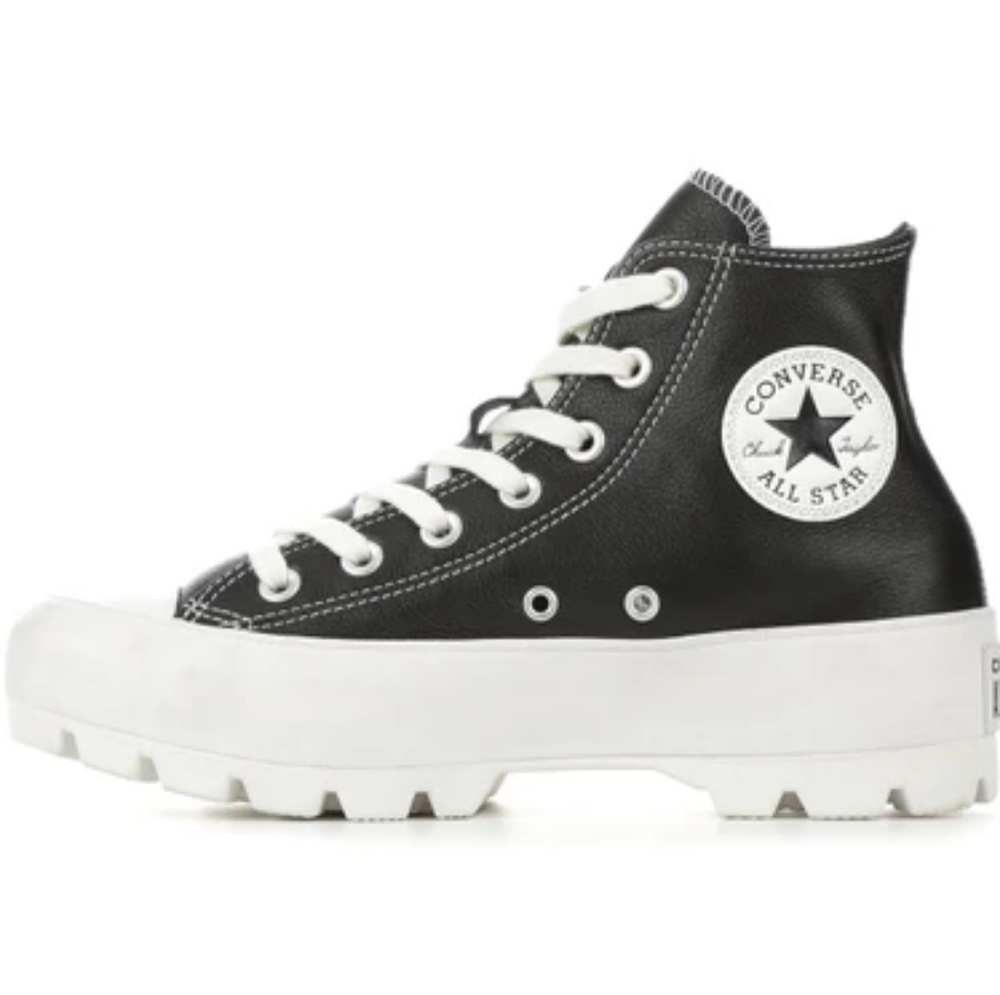 Leather Converse Lugged Black WMN